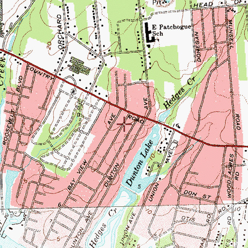 Topographic Map of Baha'i Faith in the Town, NY