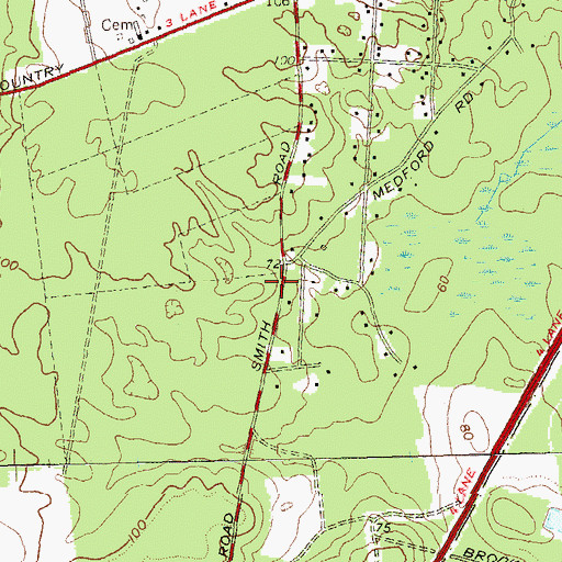 Topographic Map of Capernaum Apostolic Church of the Lutheran Confession, NY