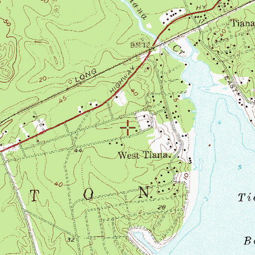 Topographic Map of Christ Our Saviour Lutheran Church, NY