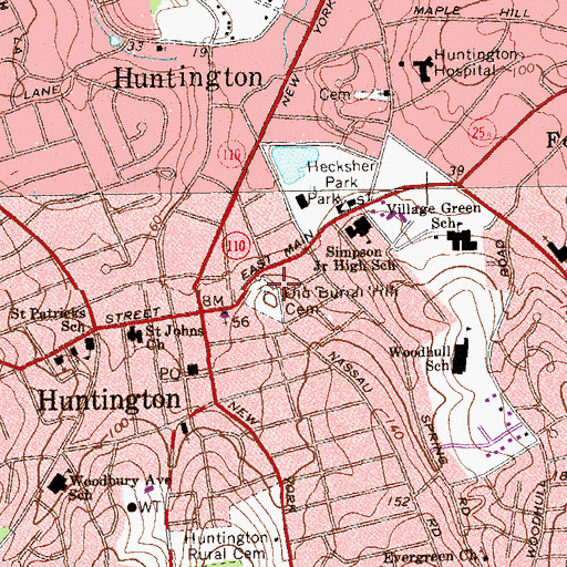 Topographic Map of Christian Fellowship Church, NY