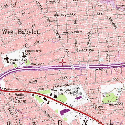 Topographic Map of Church of Faith Tabernacle, NY