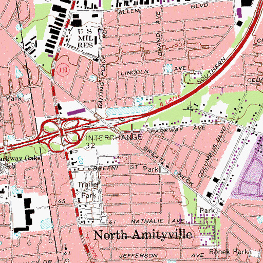 Topographic Map of Church of God in Christ, NY