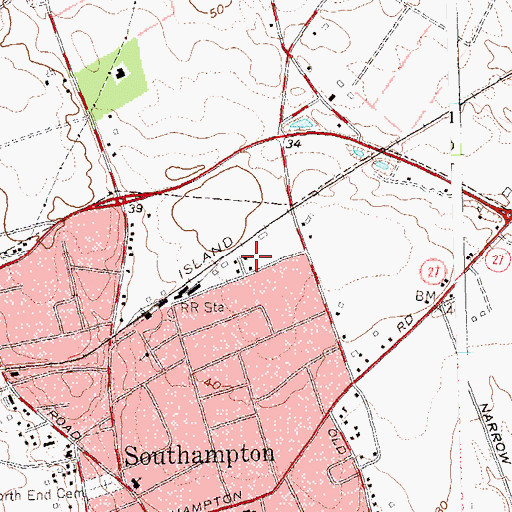 Topographic Map of Community Baptist Church, NY