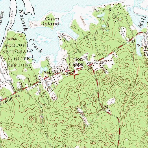 Topographic Map of Community Bible Church, NY