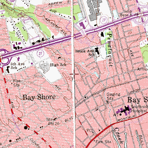 Topographic Map of Emanuel Assembly of God, NY