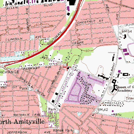 Topographic Map of Ephesus Church, NY