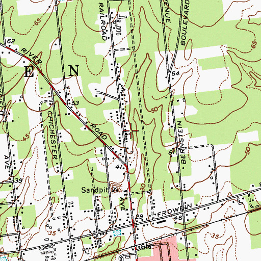 Topographic Map of First Church of God in Christ, NY