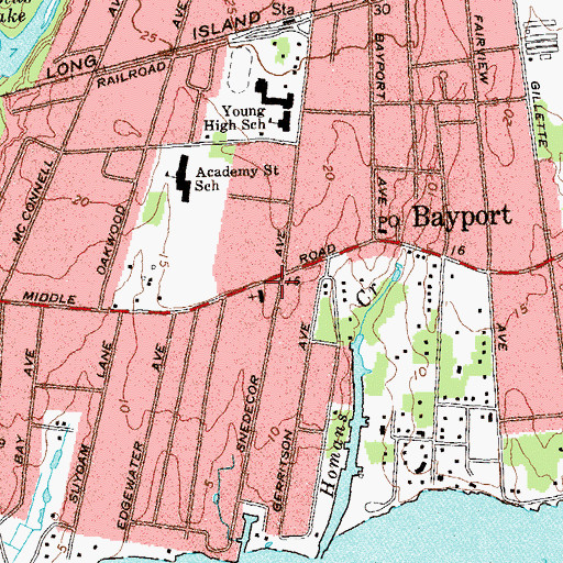 Topographic Map of Glory Tabernacle Church, NY