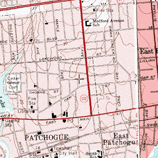 Topographic Map of Grace African Methodist Episcopal Zion Church, NY