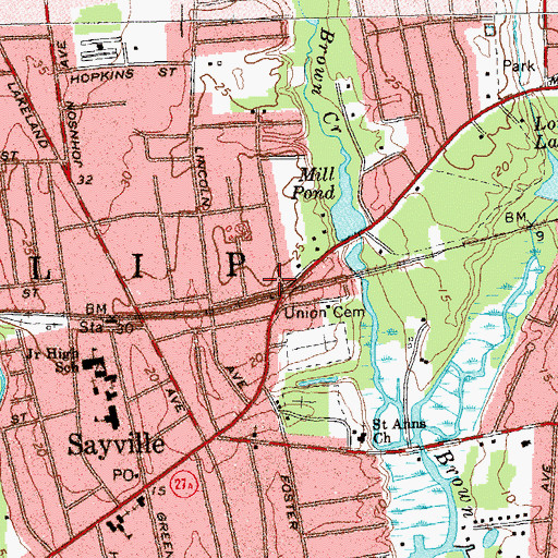 Topographic Map of Grace Chapel Assembly of God, NY