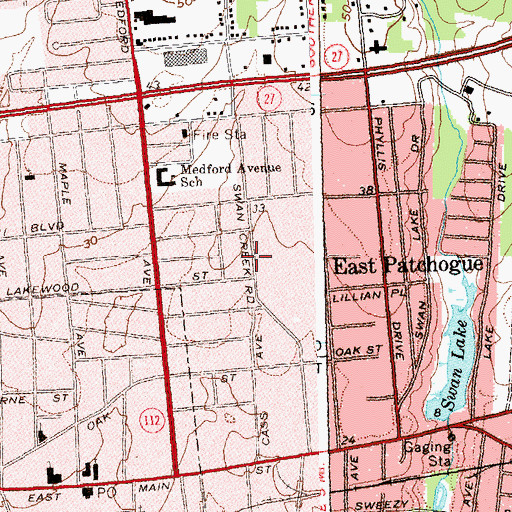 Topographic Map of Grace Gospel Church, NY