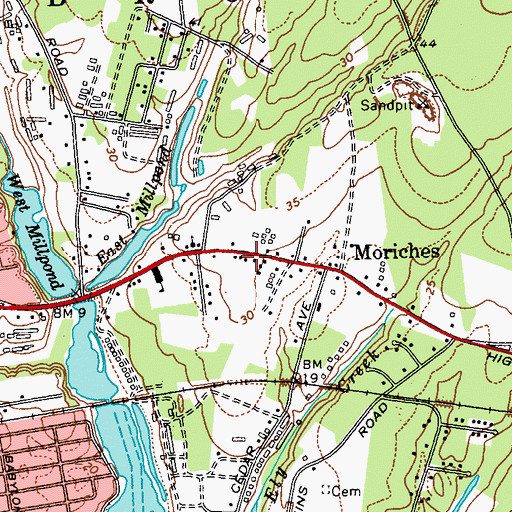 Topographic Map of Iglesia Fuente de Jacob, NY