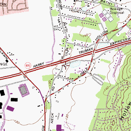 Topographic Map of Islamic Center of Melville, NY