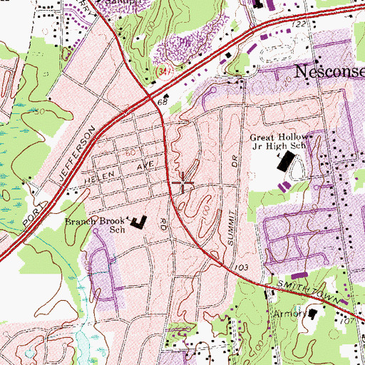 Topographic Map of Kingdom Fellowship International Church, NY