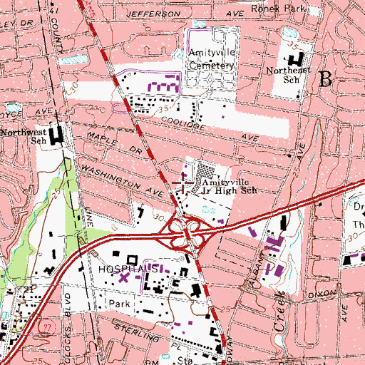 Topographic Map of Kingdom Hall of Jehovah's Witnesses, NY