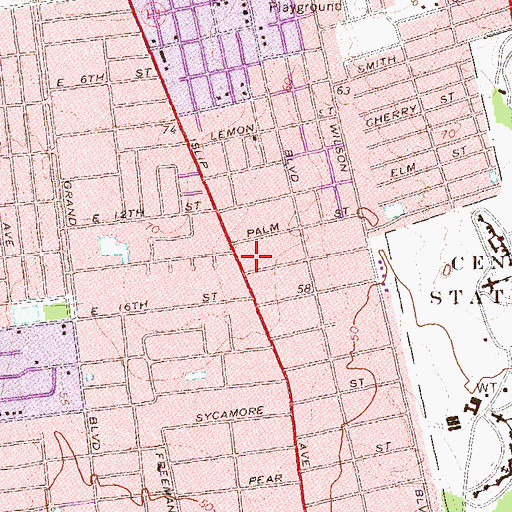 Topographic Map of Kingdom Hall of Jehovah's Witnesses, NY