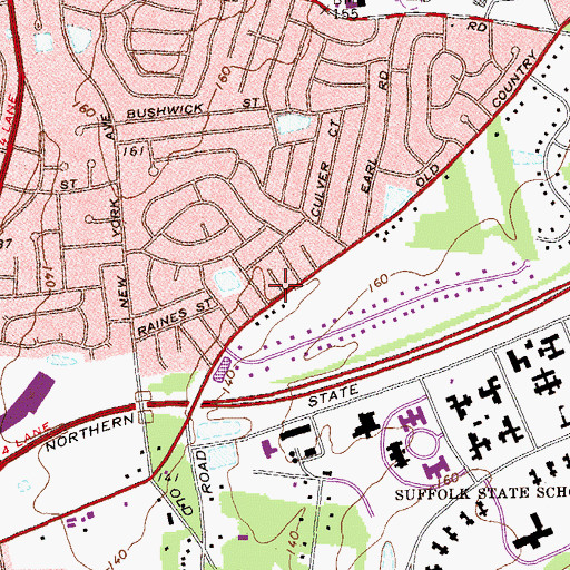 Topographic Map of Kingdom Hall of Jehovah's Witnesses, NY