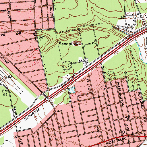 Topographic Map of Kingdom Hall of Jehovah's Witnesses, NY