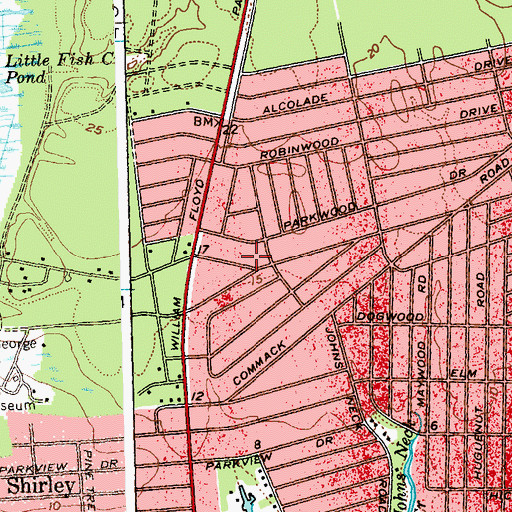 Topographic Map of Kingdom Hall of Jehovah's Witnesses, NY