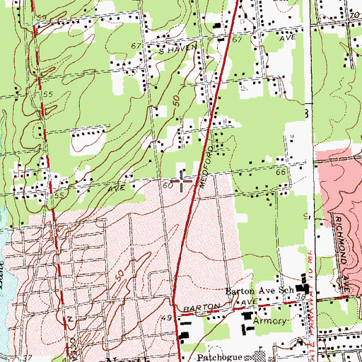 Topographic Map of Kingdom Hall of Jehovah's Witnesses, NY