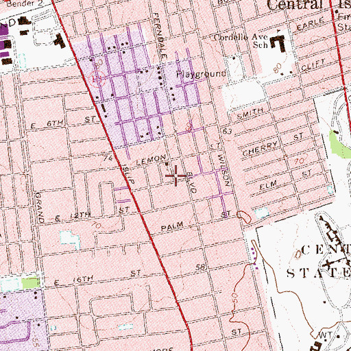 Topographic Map of Little Church of God and Christ, NY