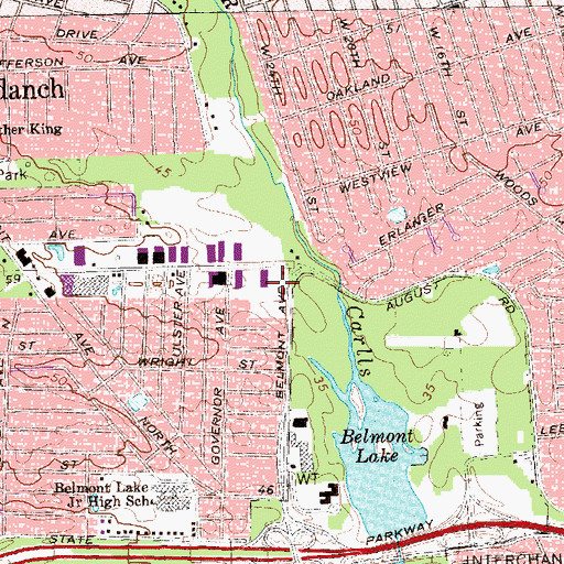 Topographic Map of Mount Carmel Full Gospel Church, NY
