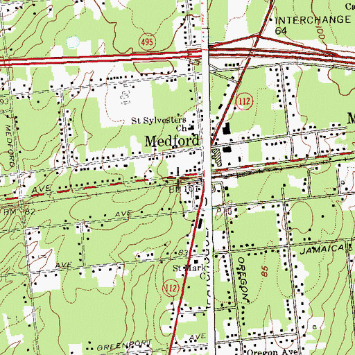 Topographic Map of New Apostolic Church, NY