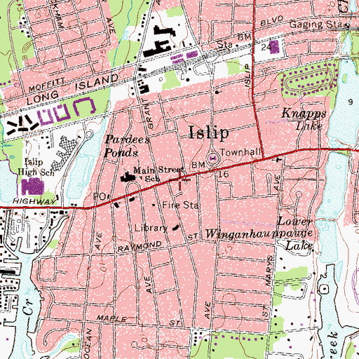 Topographic Map of New Beginnings Church, NY