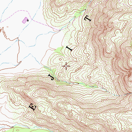Topographic Map of Guejito, CA
