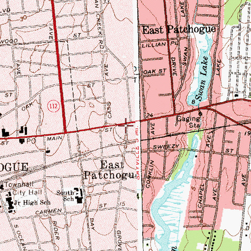 Topographic Map of Oasis Christian Center, NY