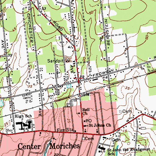 Topographic Map of Old Ship of Zion United Holy Church, NY