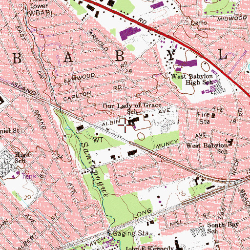 Topographic Map of Our Lady of Grace Roman Catholic Church, NY