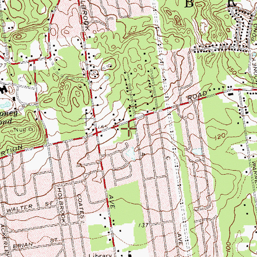 Topographic Map of Saint Elizabeth Ann Seton Catholic Church, NY