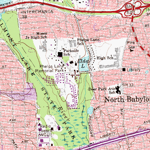 Topographic Map of Saint Paul's Reformed Church, NY