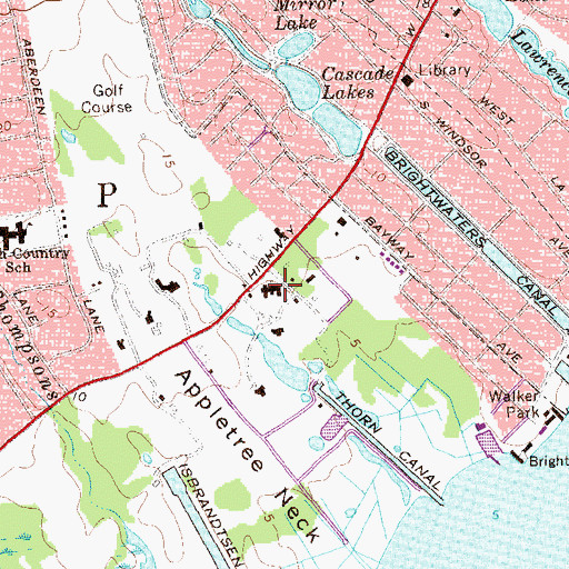 Topographic Map of Saint Peter's Episcopal Church, NY