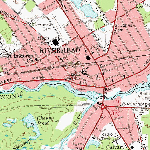 Topographic Map of Salvation Army, NY