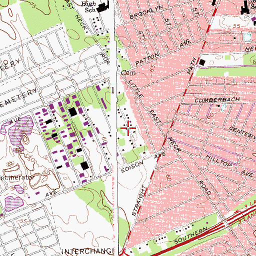 Topographic Map of Seed of Faith Evangelist Church, NY