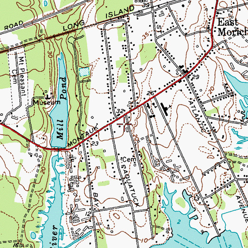 Topographic Map of South Bay Bible Fellowship Church, NY