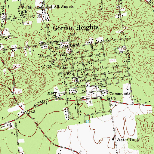 Topographic Map of Unity Church of Our Lord, NY