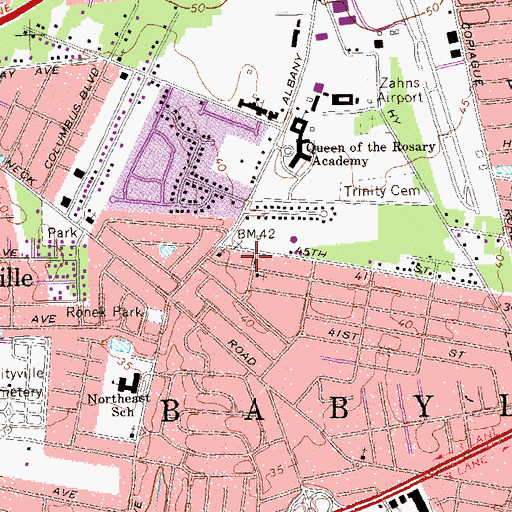 Topographic Map of Zion Gospel Church, NY