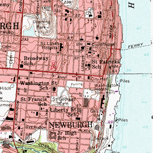 Topographic Map of House of Refuge, NY