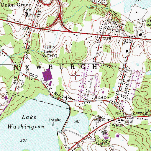 Topographic Map of Kingdom Hall of Jehovah's Witnesses, NY