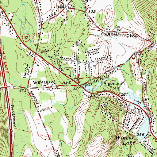 Topographic Map of Lighthouse Bible Baptist Church, NY