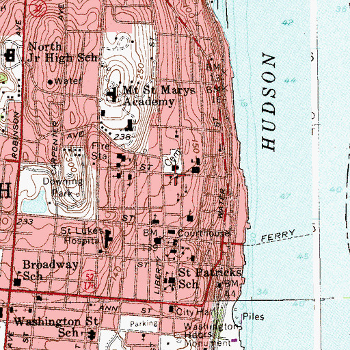 Topographic Map of Living in Jesus Ministry Church, NY