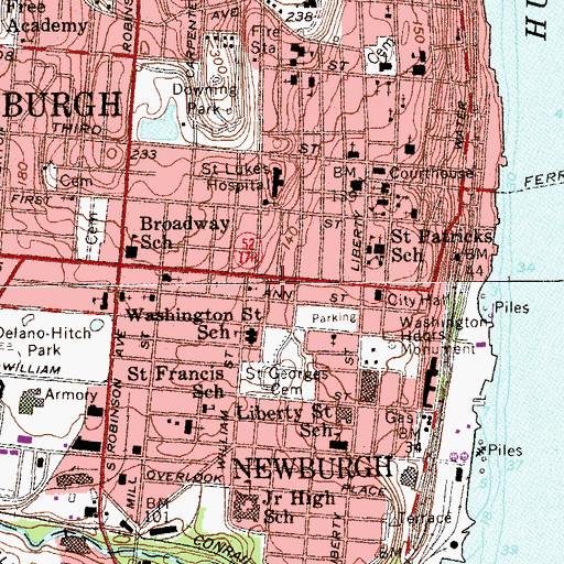 Topographic Map of New Life Pentecostal Church, NY