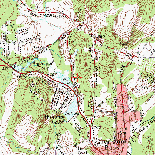 Topographic Map of Penuel Pentecostal Tabernacle, NY