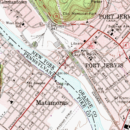 Topographic Map of Church of the Living God, NY
