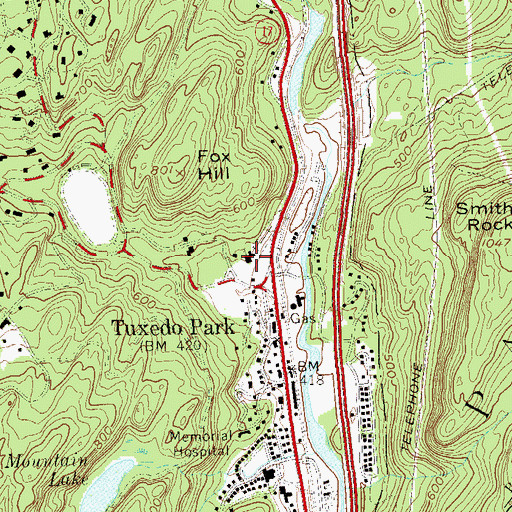 Topographic Map of Saint Mary's Episcopal Church, NY