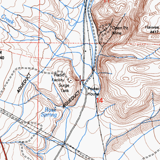 Topographic Map of Haiwee Creek, CA