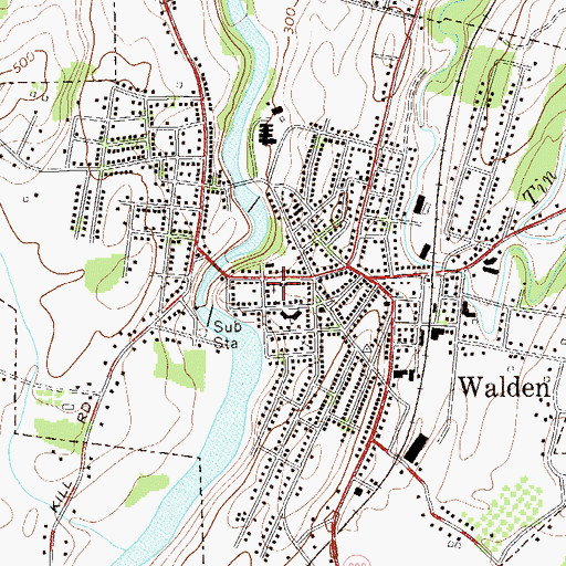Topographic Map of Walden United Methodist Church, NY